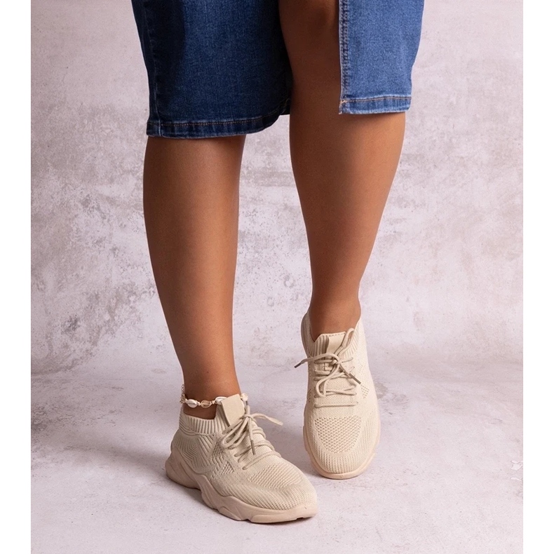 D/CEO Tênis de tecido bege Madi 1