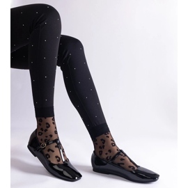 D/CEO Sapatilhas pretas envernizadas com cinto de Marselha preto 2