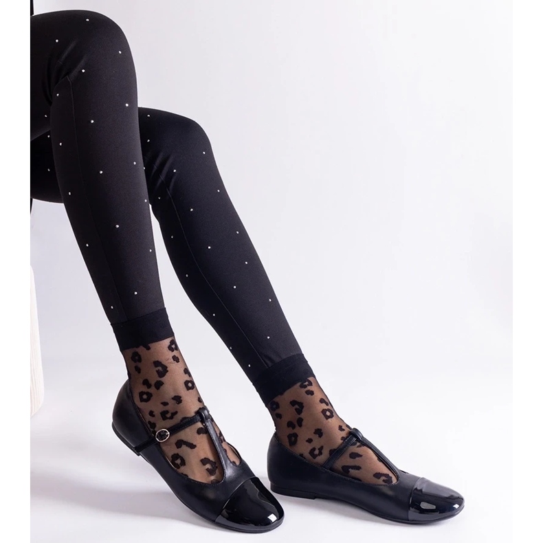 D/CEO Sapatilhas pretas com biqueira envernizada, fechadas com fivela Gloriana preto 2