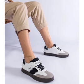 D/CEO Tênis plataforma branco com costura Puente 1