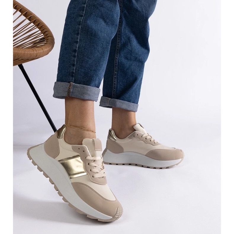 D/CEO Tênis plataforma Cremorna bege 2