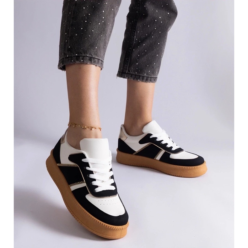 D/CEO Tênis preto com cadarço e plataforma Felicita 2 D/CEO Tênis preto com cadarço e plataforma Felicita 2