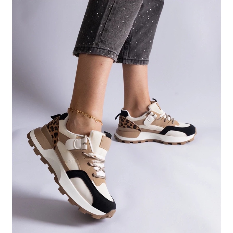 D/CEO Tênis bege decorado com motivo animal Soria 1