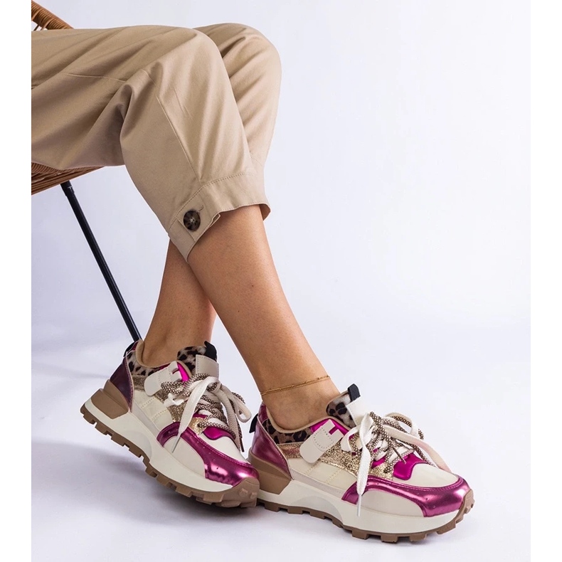 D/CEO Tênis rosa decorado com motivo animal Soria 1