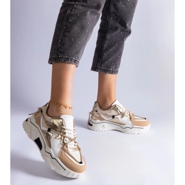 D/CEO Tênis bege decorado com cordão Valdez de zircão 2