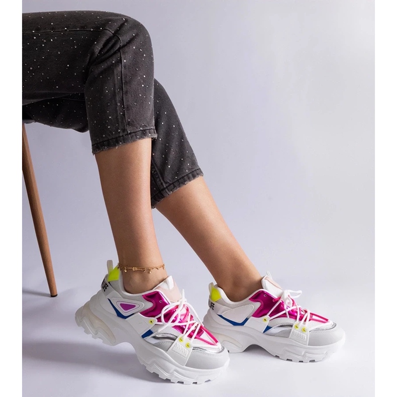 D/CEO Tênis esportivo Sulamita branco e rosa 2