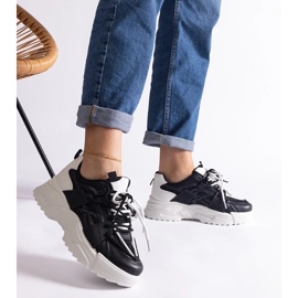 D/CEO Tênis esportivos femininos negros Alva preto 2