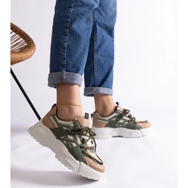 D/CEO Tênis feminino verde e bege Alva 2