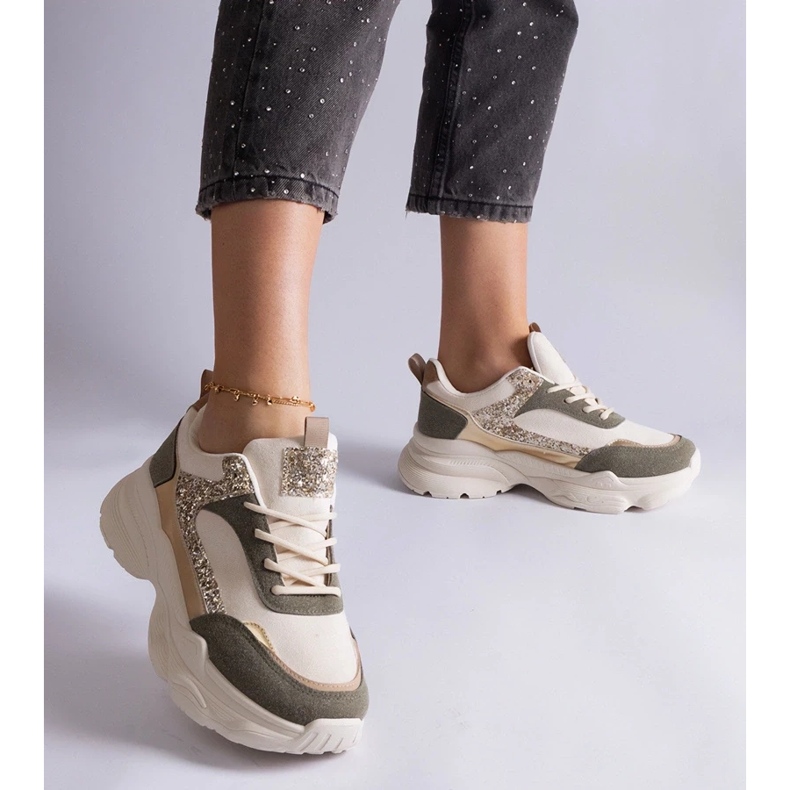 D/CEO Tênis verde com inserções de glitter Clorinda 2