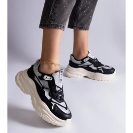 D/CEO Tênis preto com inserções de glitter Rigel 2