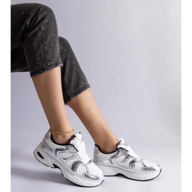 D/CEO Tênis esportivos Ena branco e prata 2