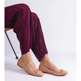D/CEO Ballerinas bege com uma faixa elástica e um arco decorativo de Newton 2