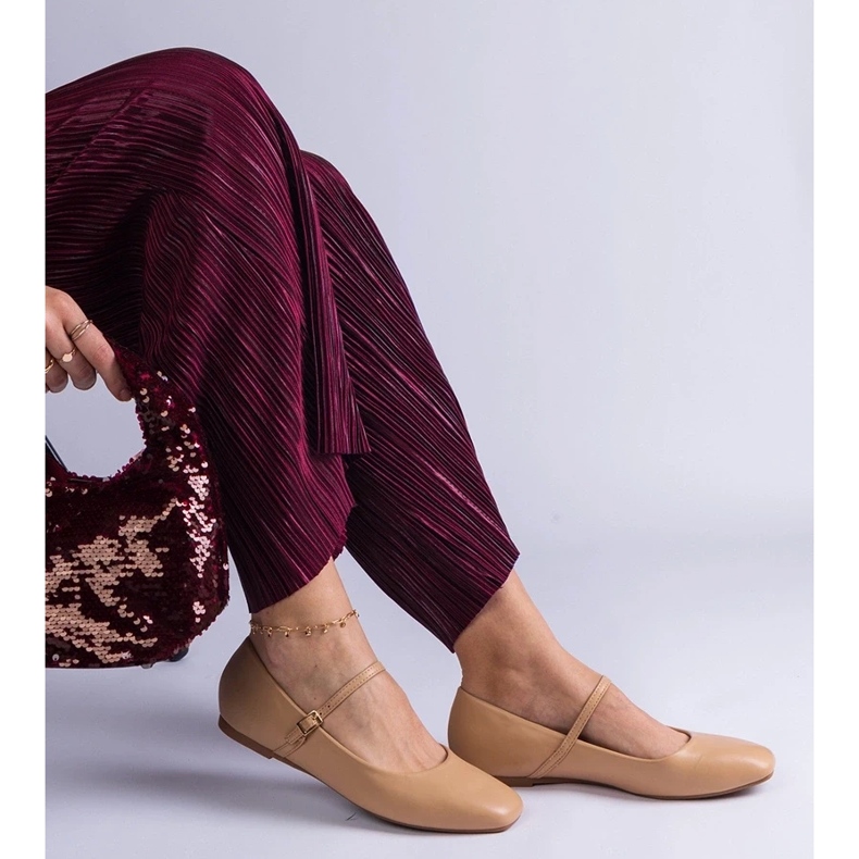 D/CEO Ballerinas bege com Kamelia Eco -Leather 1