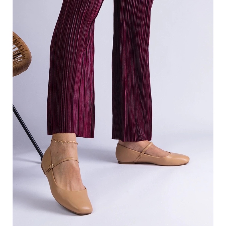 D/CEO Ballerinas bege com Kamelia Eco -Leather 2