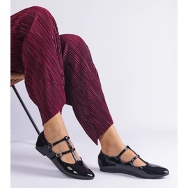 D/CEO Sapatilhas pretas envernizadas com fivela Marinos preto 2