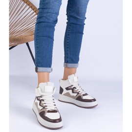 Tênis esportivos de mulheres marrons castanho 1