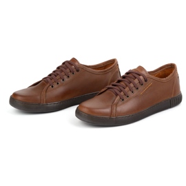 Sapatos de couro Polbut Modelo 2129 Camel marrom 1