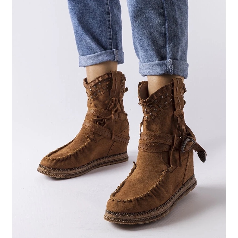 D/CEO Botas de cunha marrons, Beausoleil 1