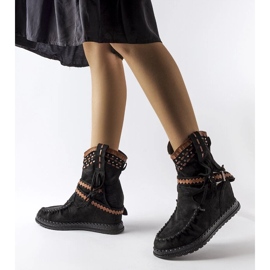 D/CEO Botas de cunha pretas, Beausoleil 2