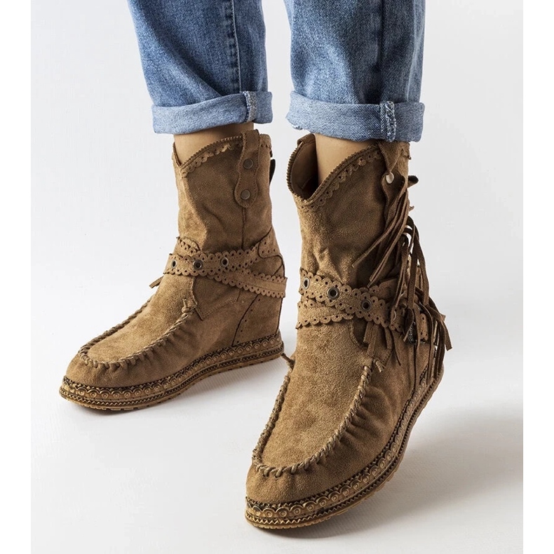 D/CEO Botas de cunha castanho escuro, Teodata 1