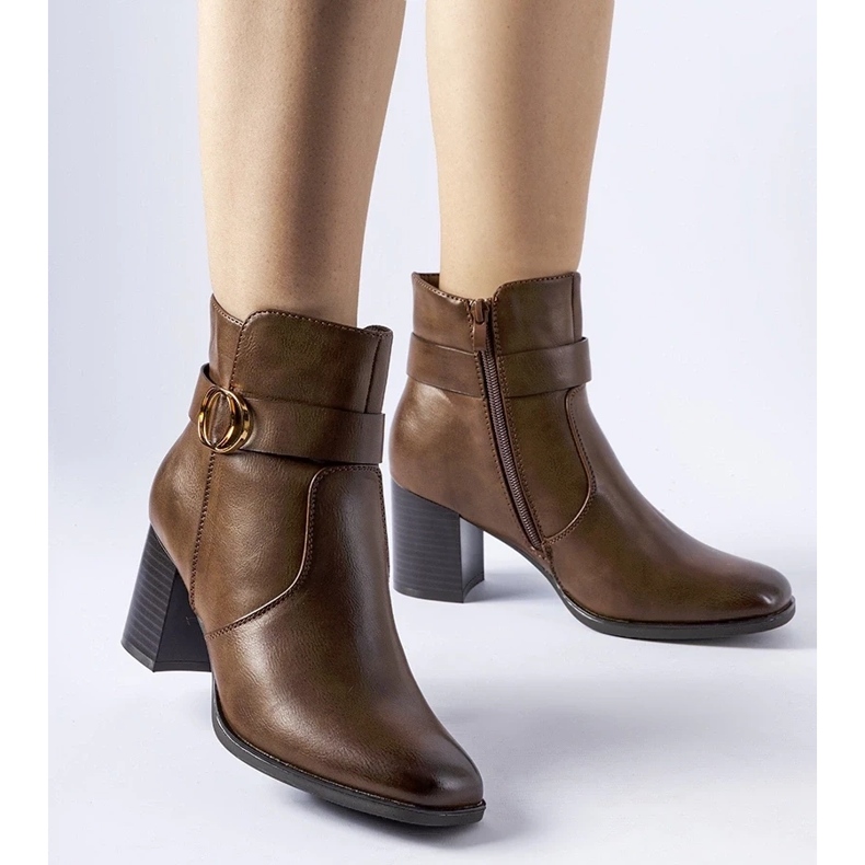 D/CEO Botins com isolamento marrom da Muscoline castanho 1