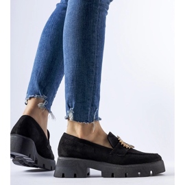 D/CEO Mocassins pretos decorados com fivela Stanislas 2