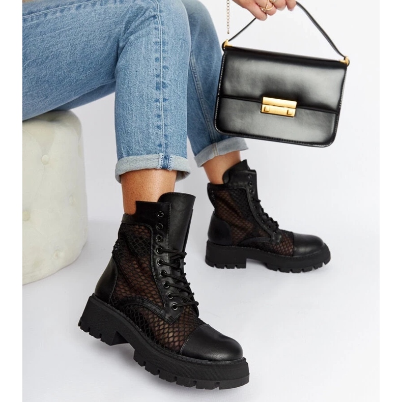 D/CEO Botas Waldeck pretas transparentes preto 1