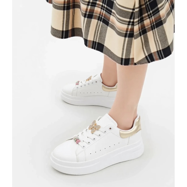 Tênis femininos Azora Gold dourado 1