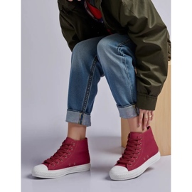 Tênis vermelhos de vinho Livio feminino 2