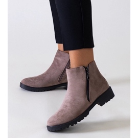 D/CEO Botas marrons com detalhes de metal, camurça ecológica Branda marrom 2