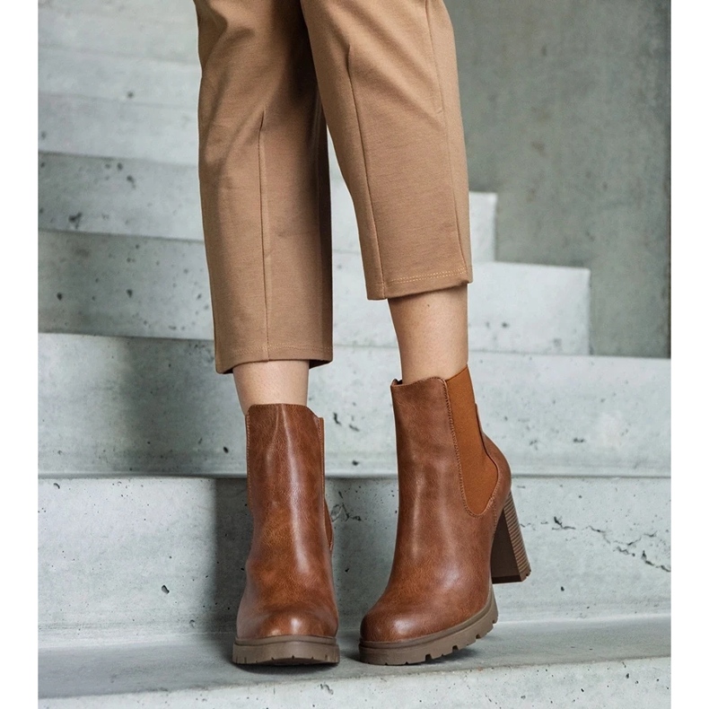 D/CEO Botins marrons em couro ecológico Motena castanho 2