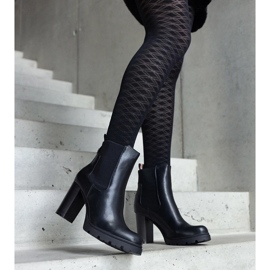 D/CEO Botins pretos em couro ecológico Motena 2