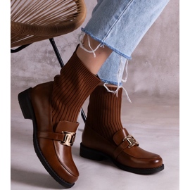 D/CEO Botas marrons com parte superior em tecido da Krisa castanho 1 D/CEO Botas marrons com parte superior em tecido da Krisa castanho 1