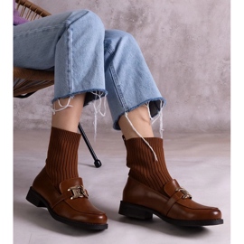 D/CEO Botas marrons com parte superior em tecido da Krisa castanho 2