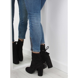 Botas pretas com salto largo 1318 preto 1