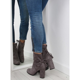 Botas cinza com salto largo cinza 1318 cinza 2
