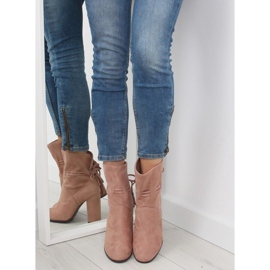 Botas com salto largo rosa 1318 rosa 2