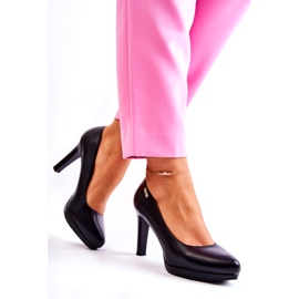 Sergio Leone Bombas clássicas femininas na plataforma preta preto 2