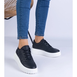 Tênis Black OpenWork em uma sola enorme preto 1 Tênis Black OpenWork em uma sola enorme preto 1