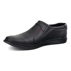 Polbut Sapatos masculinos feitos de couro 2132plb preto 1