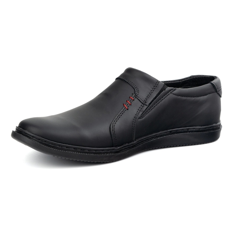Polbut Sapatos masculinos feitos de couro 2132plb preto 1