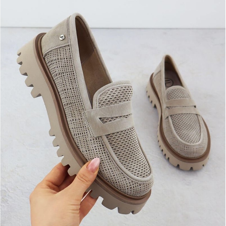 Mocassins femininos Filippo Paw591 bege 1