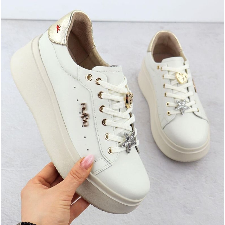 Sapatos na plataforma Filippo Paw592 bege 1