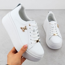 Sapatos na plataforma Filippo Paw593 com um ursinho de pelúcia branco 1