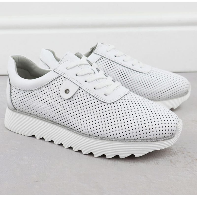 S.Barski Sapatos na plataforma S. Barski LR51-629 White branco 2