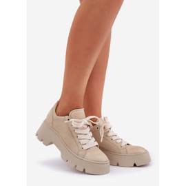 Sneakers Sports Shoes na plataforma Chebello 4632 Gold dourado 1