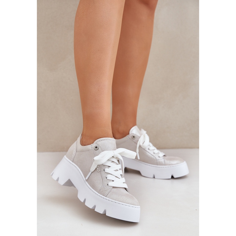 Sneakers Sports Shoes no Chebello 4632 Silver Platform prata 2