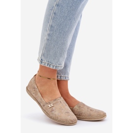 Elegante camurça de camurça com flores femininas Zazoo 10177 bege 1