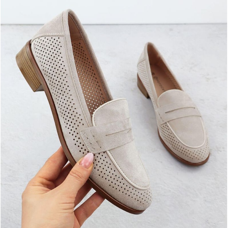 OpenWork Suede Shoes Lords Potocki SZ12585 bege 1
