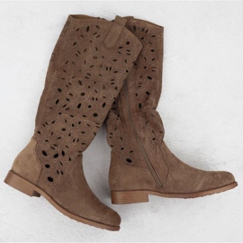 BOTAS OPENWORK CUSO S.BARSKI HY51-176 BROWN castanho 1